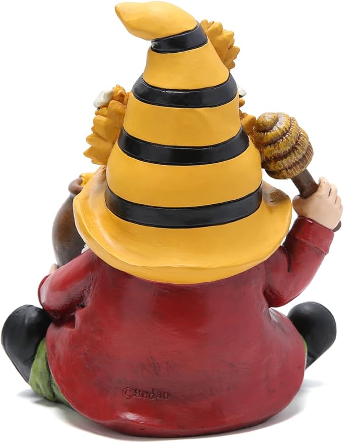 Hodao Bumble Bee Spring Gnome Decorations Honey Bee Gnomes Ornaments World Bee Day Decorations Gifts Summer Gnomes Figurines Honey Bee for Garden Decor Bee Birthday Gifts for Mom, Grandma, Women