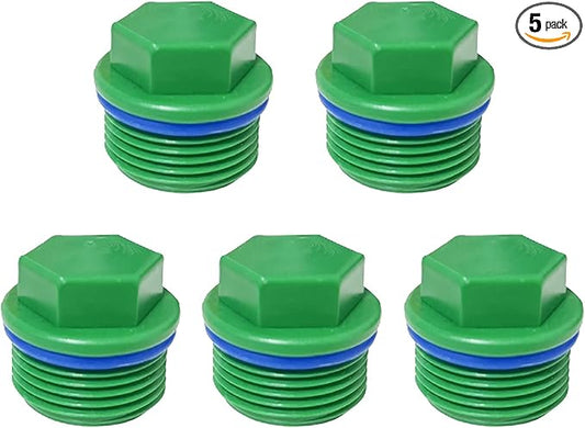3/4” PT Male Threaded Pipe Plug, PPR Pipe End Caps and Plugs Fittings for Garden Irrigation Tubing Stopper RV Water Supply Lines Bulkhead Fitting (OD: 1 Inch)