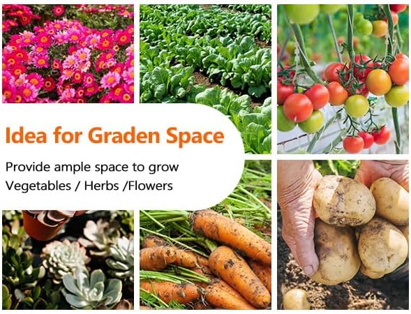 VINGLI Galvanized Raised Garden Beds Outdoor, 6x3x2 Ft, 8x4x2 Ft Lager Metal Planter Raised Beds for Planting Vegetables Flowers Herb (8 * 4 * 2（Oval）)