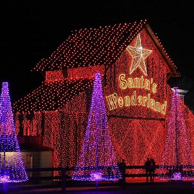 Purple and Orange Halloween Lights 2pack 164ft 400 Led Extendable Waterproof 8 Modes, Bright Indoor/Outdoor String Lights, Halloween Decorations for Party, Tree, Festivals, Patio, Garden Decor