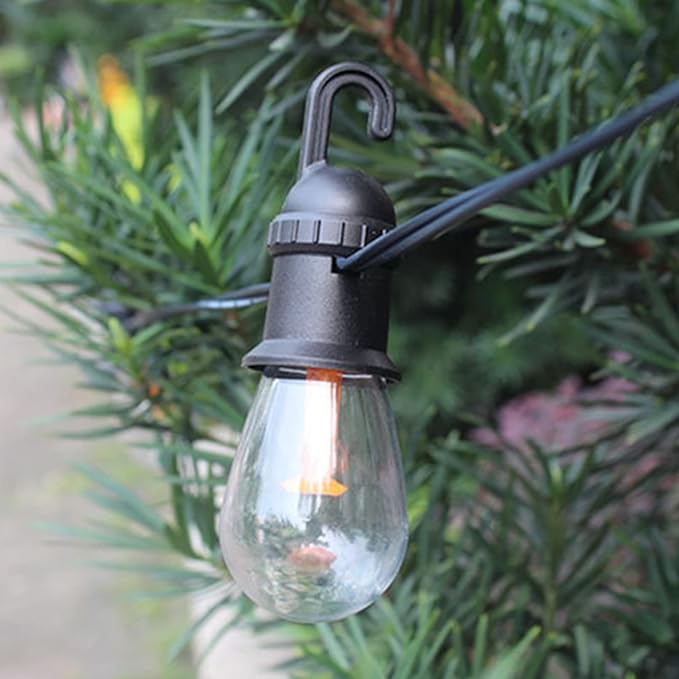 Luwint 27ft Solar String Lights - 12 Bulbs, Waterproof Fairy Hanging Lights for Outdoor Patio, Garden, Yard, and Deck Decoration - Solar Powered LED Lights