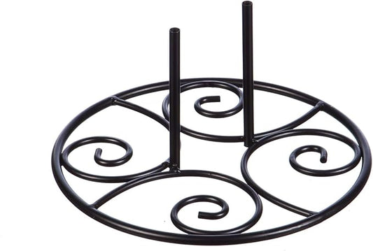 Evergreen Flag Metal Elegant Scroll Stand Base | Sturdy 2 lbs Solid Steel | Black | Designed for Garden Flag Stands | 11 Inches Wide x 6 Inches High | Outdoor American Flags and Seasonal Holiday Decor