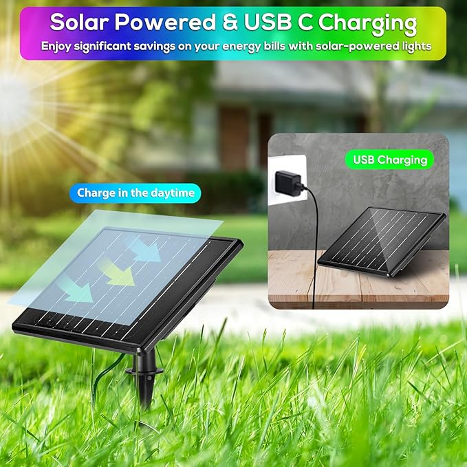 ZYAN Solar Spotlights Outdoor, Solar Landscape Lights with Remote Control, RGBW Colored Spot Lights for Yard, Garden, Lawn, Plant, Tree, Pool Areas, Auto On/Off, Dimmable & Waterproof (4 Pack)