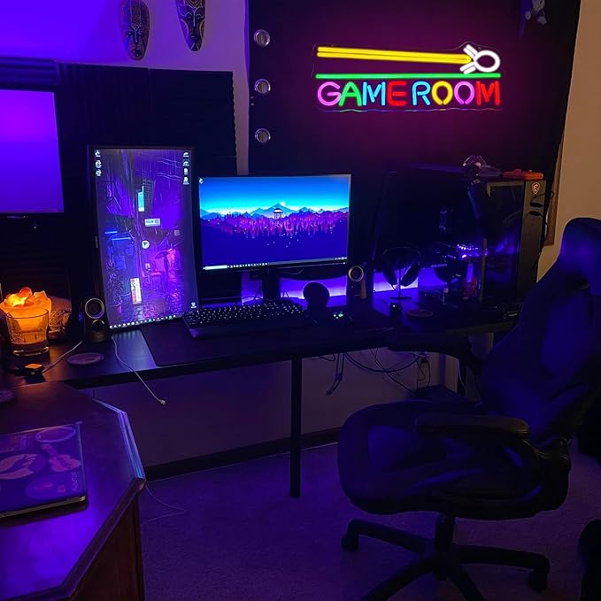 Game Room Neon Sign Billiard Neon Light Colorful Letter Led Neon Sign for Golf Decor Game LED Neon Light for Billiard Club Man Cave Bedroom Bar Decor