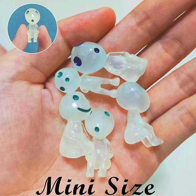20Pcs Glow in Dark Statues Fairy Garden Accessories Outdoor Luminous Ghost Gnome Elves Miniature Decorations for Decor Plant Tree Patio Lawn Terrace Balcony Yard Micro Landscape Kit