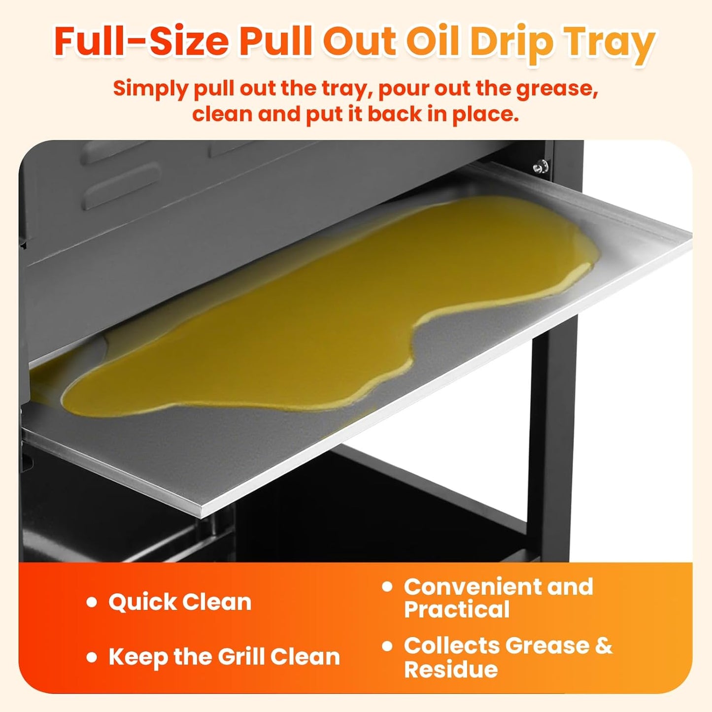 4-Burner Propane Gas BBQ Grill with Porcelain-Enameled Cast Iron Grates and 2 Foldable Side Tables, 34,000 BTU Stainless Steel Grill for Outdoor Camping Barbecue Grilling Backyard Cooking