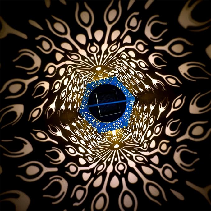 Pearlstar Solar Lanterns Outdoor Waterproof Hanging Solar Lights Metal Peacock Gifts for Women Mom Grandma Decor for Garden Yard Patio Balcony Path