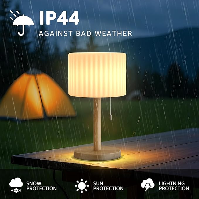 FUYO Outdoor Battery Operated Table Lamp with 8 Colors Dimmable Portable Wireless Table Lamp USB-Charging Night Light Lamp for Outdoor Garden Bedroom Camping Easter Decoration