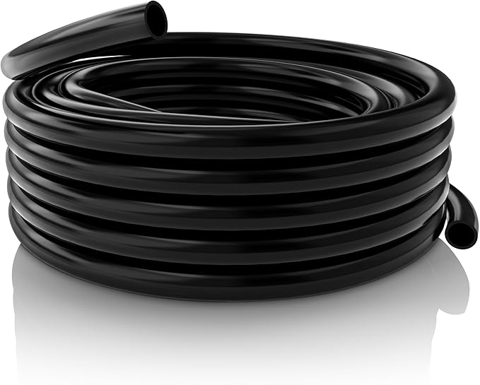 Alpine Corporation 100 Ft. PVC Tubing with 5/8" Inside Diameter for Ponds and Fountains, Black