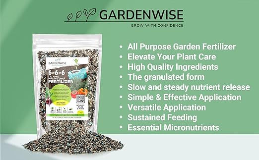 6-6-6 All-Purpose Professional Plant Food Fertilizer; Ideal for Winter Care & Spring Feeding, Perfect Balanced NPK for Indoor and Outdoor Plants (1 Quart)