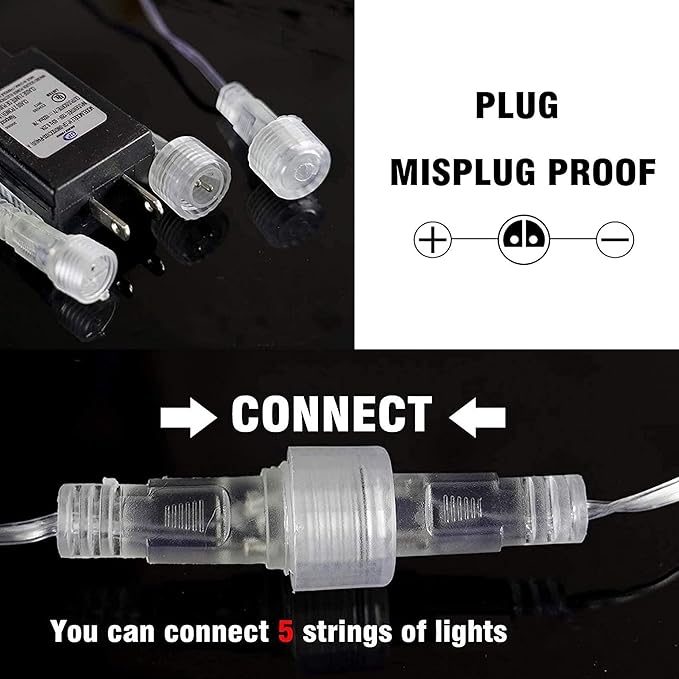 TW SHINE Christmas Meteor Shower Lights Outdoor, 864 LED 12" 24 Tubes Waterproof Christmas Lights Outdoor Plug in, Snow Falling Rain Icicle Xmas Lights Decorations, Blue