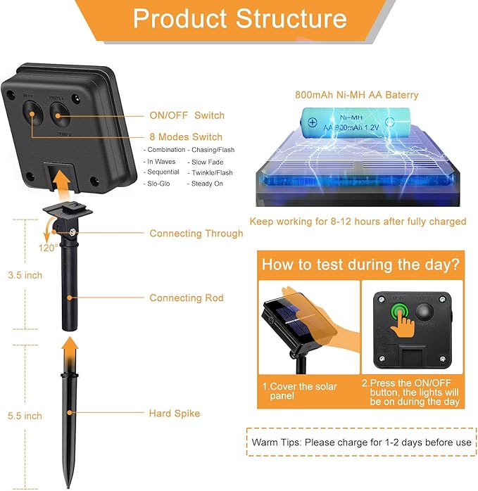 2 Pack Solar String Lights for Outside, Each 79Ft 240LED Solar Lights Outdoor, 8 Modes Waterproof Solar Powered Fairy Twinkle Lights for Backyard Patio Tree Party Garden Decoration, Blue