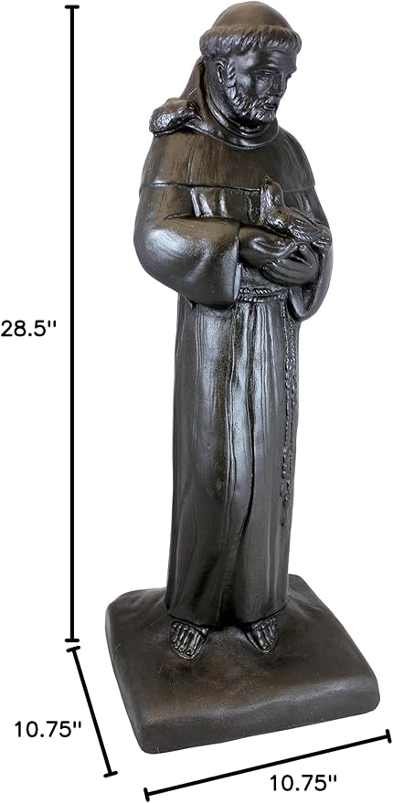 Emsco Group 92230 29" Saint Francis Garden Statue, Bronze