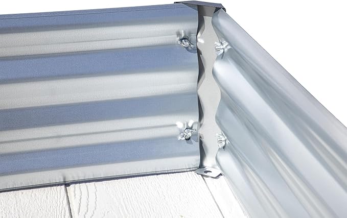 Arrow Sheds GrowIT Galvanized Steel Raised Flower and Plant Bed for The Garden or Greenhouse, 40" x 40" x 11"