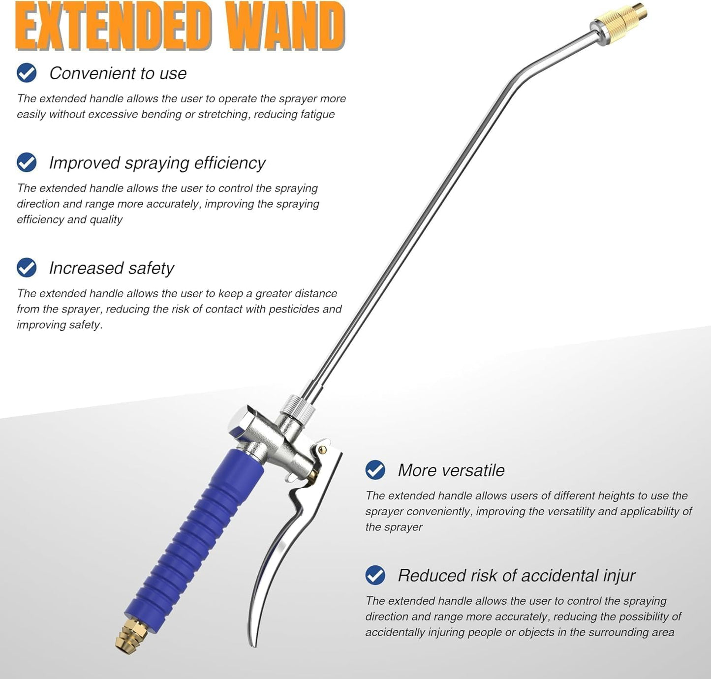 2 Gallon Garden Sprayer, 304 Stainless Steel Chemical Sprayer, Hand Pump Sprayer, with Pressure Gauge, Adjustable Nozzle, 20" Sprayer Wand, 3.3ft Hose & Safety Valve