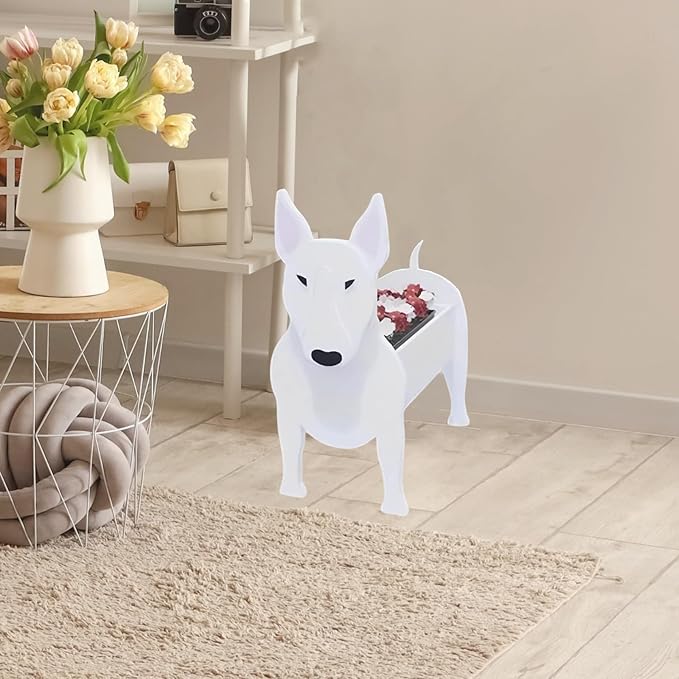 Bull Terrier Dog Planter Plant Pots,Cute Garden Dog Flower Planter,Dog Planters Birthday Gifts for Women,Office,Indoor/Outdoor Decor（9.45 * 5.57 * 13.39in）