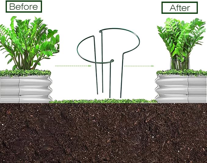 Raised Garden Bed, Outdoor Galvanized Planter Boxes, Galvanized Garden Beds Outdoor with Metal Plant Stakes, Large Raised Garden Stock Tank, Garden Beds for Vegetables Planter 4×2×1ft