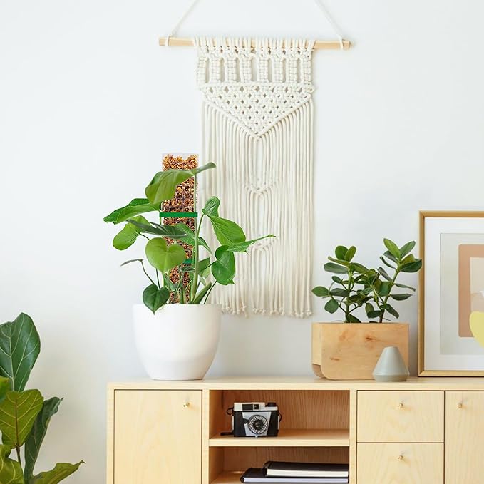 15 Inch 8 Pcs Plastic Moss Pole for Plants Monstera, 8×15'' Plant Poles for Climbing Plants, Plant Support for Indoor Plants Work with Sphagnum Moss, Clear