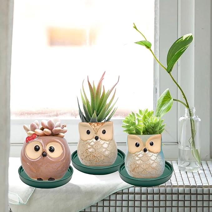 4 Pack Ceramic Plant Saucer Pot Tray 4 Inch, Planter Saucers 4 5 6 7 8 9 10 11 12 13 Inch for Indoors Outdoor, Durable Sturdy Flower Drainage drip Water Tray for Glazed Pots Base (4.7 Inch-Green)