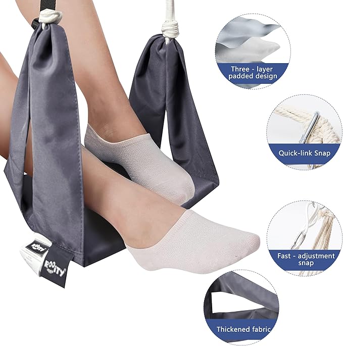 Patio Swing Chair with Adjustable Footrest & Headrest-Quilted Fabric&Steel Spreader Bar, Wooden Armrests for Porch/Garden;350lbs Capacity;Hardware kit Included Dark Grey