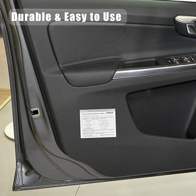 Goldenfox DOT Inspection Forms and Stickers. 10-Pack,3-Ply Carbonless Annual Vehicle Inspection Report Form(8.5" x 11.75") with 2-Ply Vinyl White Interior Inspection Label(5"x4")