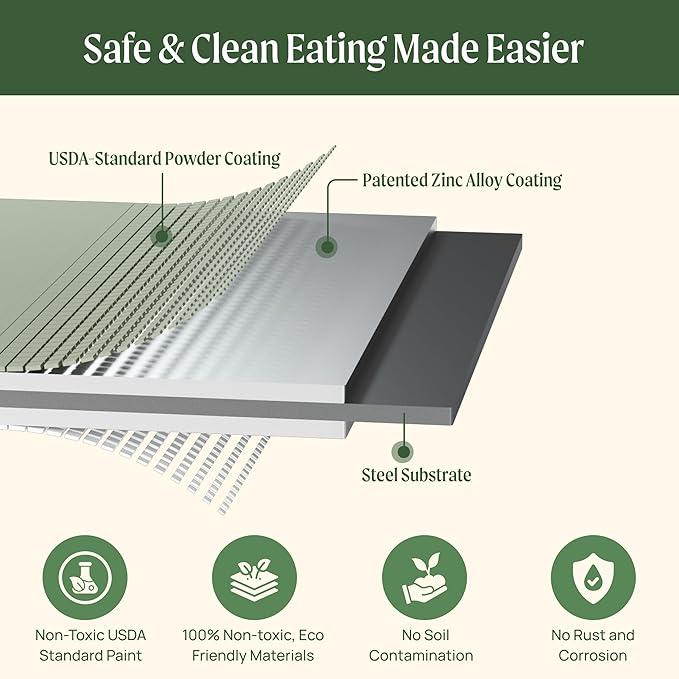 Vego garden 32" Extra Tall Raised Garden Bed Kits, 10 in 1 Modular Raised Planter Box for Vegetables Flowers Fruits Oval Metal Raised Garden Bed- British Green