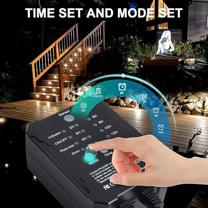 SMY Lighting Dimmable LED Deck Lights with Timer and Photocell Sensor and Protecting Shell φ32mm,20Pack Outdoor LED Smart Deck Lighting IP67 Waterproof for Garden,Yard Stair, Patio, Floor Decoration