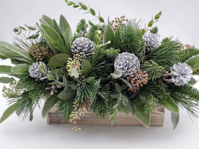 Wooden Planter Box, Whitewash with Plastic Liner l Garden Decor l Restaurant and Wedding Decorations l Wedding Bouquets, Table Centerpiece (12x4 Set of 4, Whitewash)