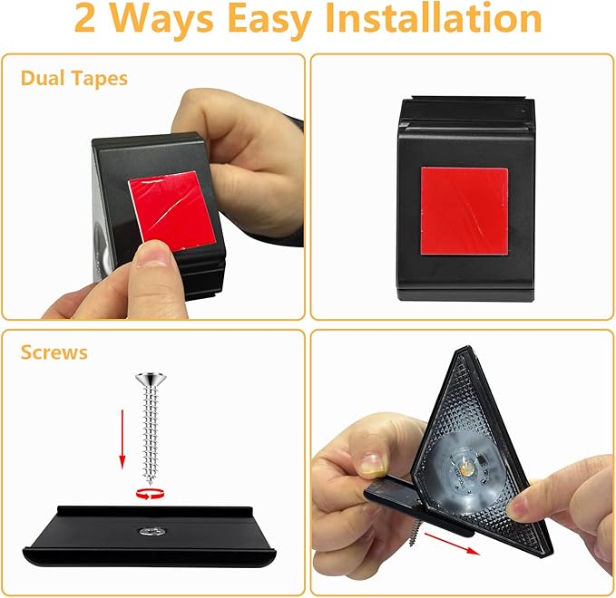 Solar Step Deck Lights Outdoor 20 Pack Solar Step Light, Waterproof Warm White/7 RGB Color Glow Solar Fence Lights for Yard, Patio, Garden, Walkways, Front Door, Pathway, Driveway