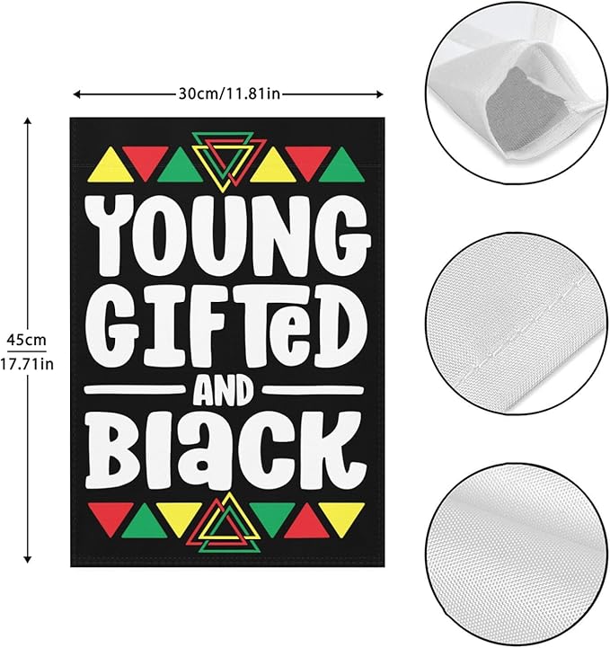 B Is For Brilliants Black Boy Kid Black Historys Month Garden Flags 12x18 Double Sided Small Decorative Banner for