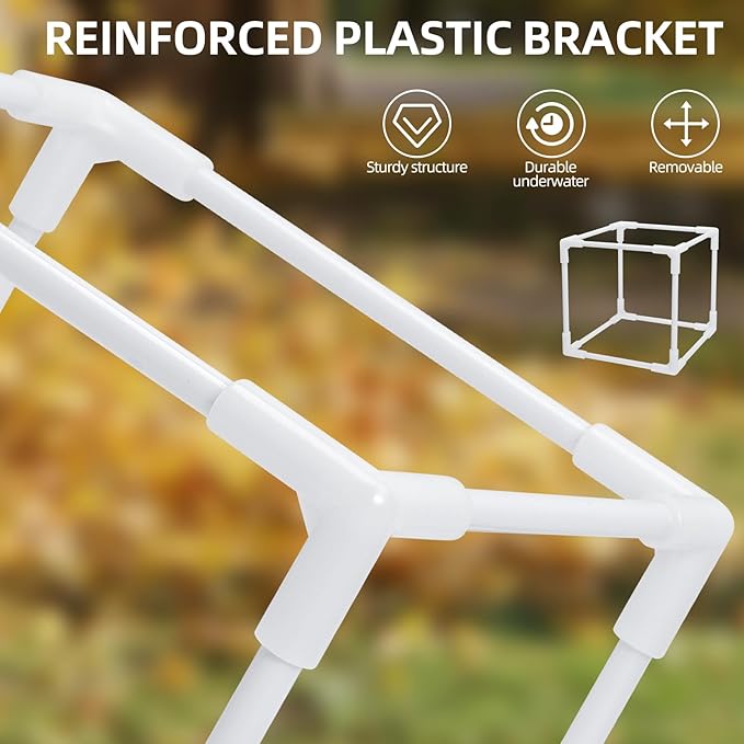 Fineday Pond Filter, Anti-Clogging Cube Outdoor Mesh Water Pump Barrier Bag Box Basket (7" x 2 Pack)