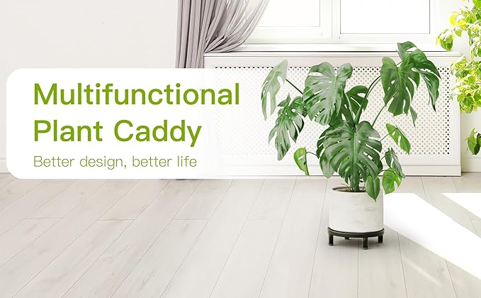 Zhongma 2 Pack 8.7" Sturdy Potted Plant Stand Flower Pot Holder Heavy Duty Construction, Low Plant Stand for Home Indoor and Outdoor, Sturdy plant riser and saucer without Installation Required