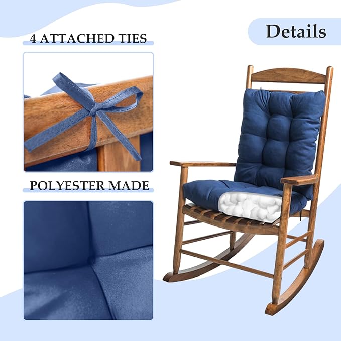 Indoor Outdoor Dining Chair Cushions, Pack of 1 Tufted Chair Cushions with Ties for Patio Furniture, Brown