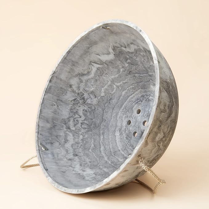 LA JOLIE MUSE Hanging Planter Flower Plant Pots - 10 Inch Indoor Outdoor Balcony Patio Hanging Basket Set of 2, Marble Pattern