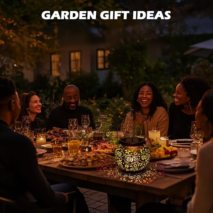 LeiDrail Hanging Solar Lanterns 2 Pack Solar Lanterns Outdoor Waterproof Garden Metal Decorative Light for Yard Patio Tree Tabletop Landscape