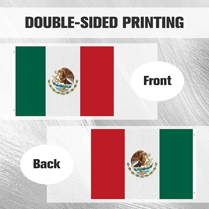 Mexico Mexican Michoacan Flag Garden Yard House 2x3 ft Flags Double Sided Print Banner Indoor Outdoor Party Home Decorations for Boat Dorm House Balcony
