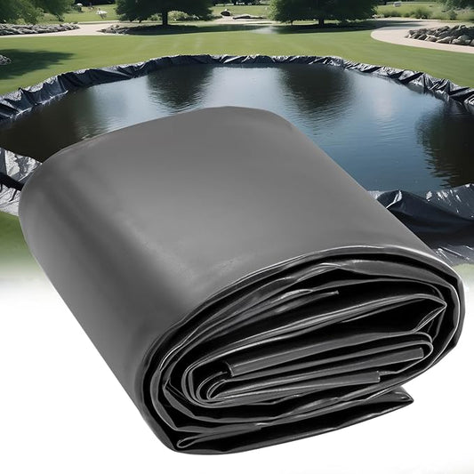 20 x 25 FT Pond Liner, HDPE Pond Liners for Outdoor Ponds 20 Mil Easy Cutting Puncture Resistant Impermeable Pond Liners Skins for Koi Fish, Water Garden Waterfall Fountain Aquaculture Pond
