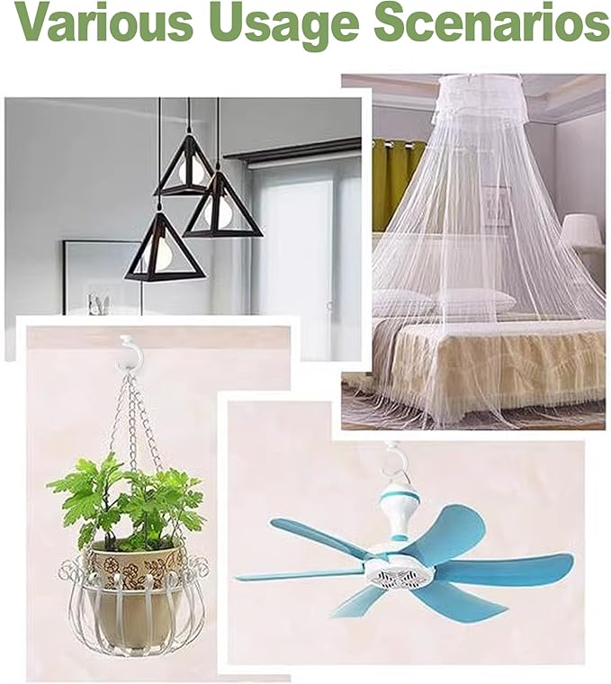 2PCS Ceiling Hooks for Hanging Plants,Heavy Duty Plant Swag Hooks,Hanging Planter Wall Hook, Indoor and Outdoor Plant Hangers