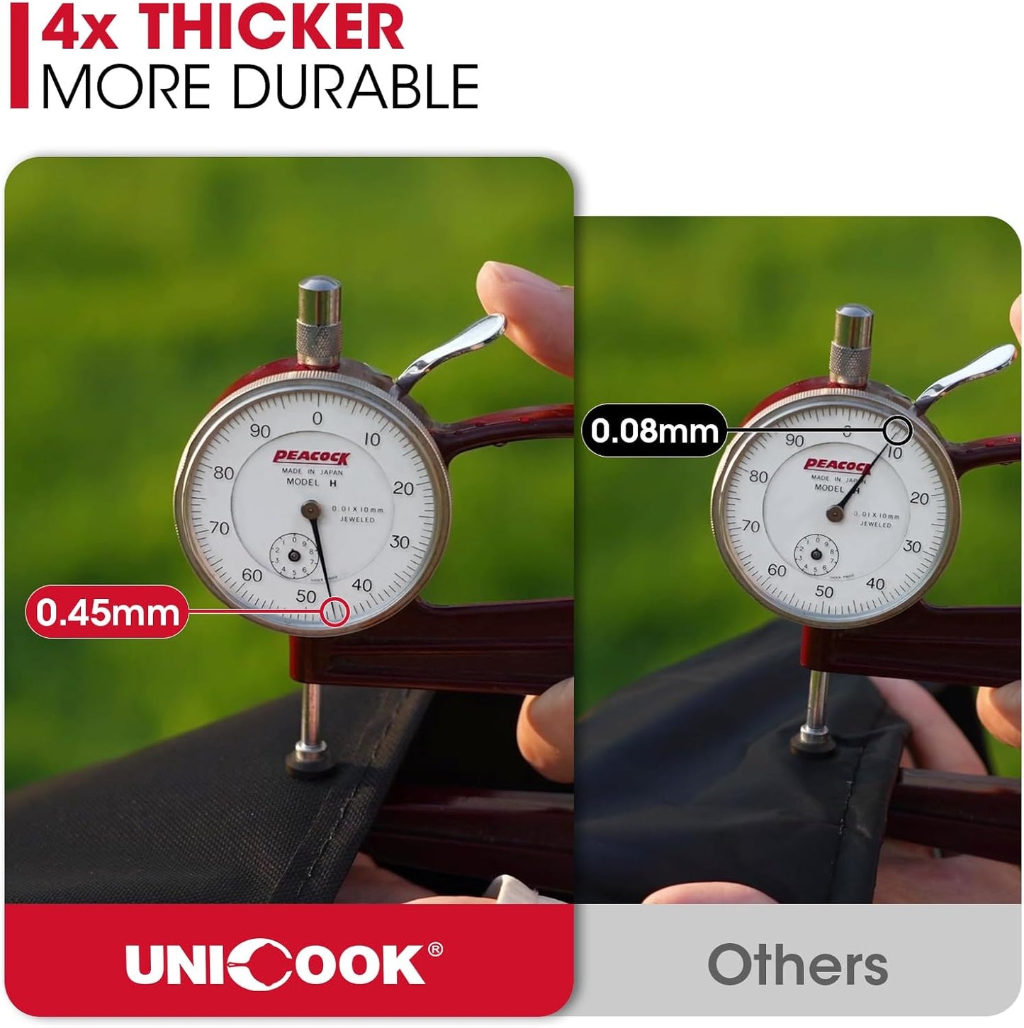 Unicook Offset Smoker Cover 60 Inch, Outdoor Heavy Duty Waterproof Charcoal BBQ Grill Cover, Fade Resistant, Compatible for Brinkmann, Char-Broil, Royal Gourmet and More, Black