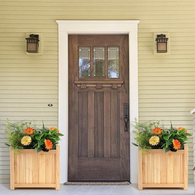 COSTWAY Planter Garden Bed, Folding Planter Box with Drainage Holes for Vegetables, Herbs, Fruits & Flowers, Outdoor Indoor Raised Planting Bed for Patio, Backyard, Lawn, 15" L x 15" W x 14" H