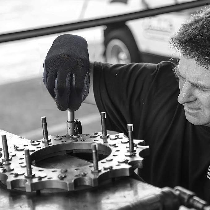 Evridwear Crinkle Latex Rubber Hand Coated Safety Work Gloves for Men Women General Multi Use Construction Warehouse Gardening Assembly Landscaping (XL-Size) 12 Pairs Pack