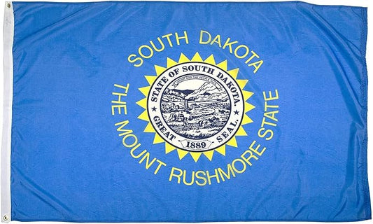 FlagSource South Dakota Nylon State Flag, Made in the USA, 4x6'