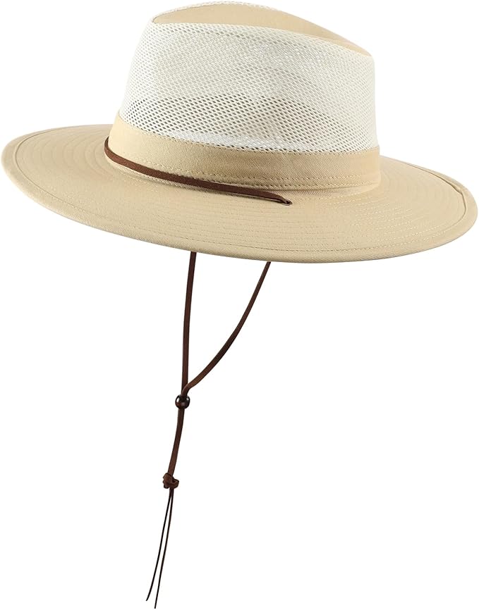 Home Prefer Cotton Summer Fedora Hat Wide Brim Sun Hats for Men Women UPF 50+ Sun Protection Cap for Fishing Hiking