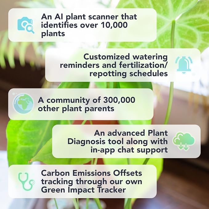 Flora Pod AI-Powered Smart Plant Monitor | for Indoor or Outdoor Plants | Personalized Alerts for Moisture, Temperature, Humidity, and Light