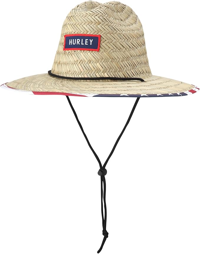 Hurley Men's Straw Hat - Bayside Lifeguard Straw Sun Hat