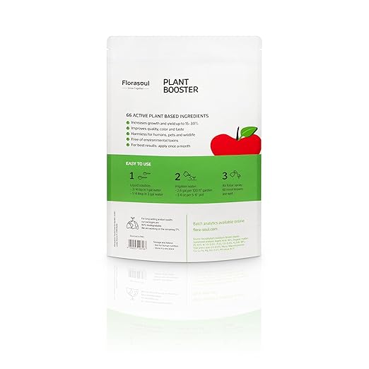 Florasoul® Plant Booster – Organic Vegan Fertilizer for Self-Sufficient Gardeners! All-Purpose, Nutrient-Rich Plant Food for Lush Growth, Vibrant Flowers & Healthy Soil – 100% Natural, Pet-Safe