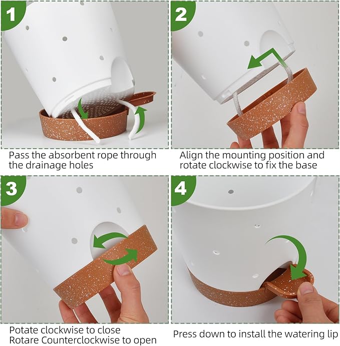 Orchid Pots with Holes, 6 Inch Self Watering Orchid Pot 3 Pack Plastic Plant Pots for Orchid, Flower (Multicolor)