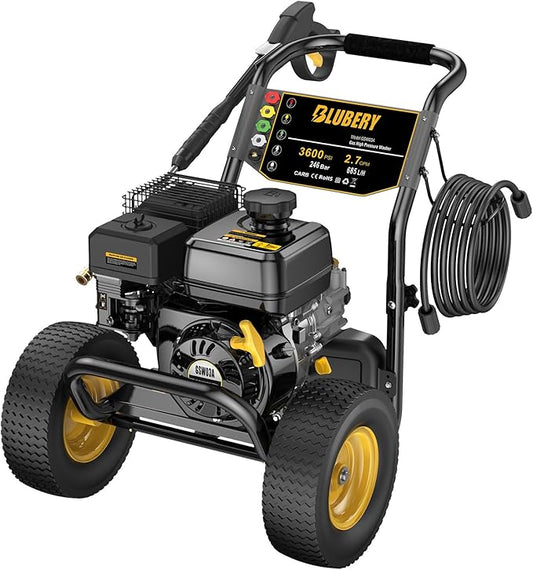 Heavy-Duty Gas Pressure Washer, 3600Psi at 2.7Gpm Power Washer,Portable, 30feet Pressure Hose,Industrial Style,Axial Cam Pump, for Siding, Driveway, House, Car, RV, Paint Preparation etc