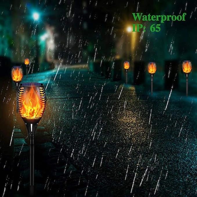 YoungPower Solar Outdoor Torch Lights Flicking Flame,Outdoor 43" Large Landscape Lighting Outdoor Path Lights Waterproof Flame for Garden Yard Patio, 4 Pack