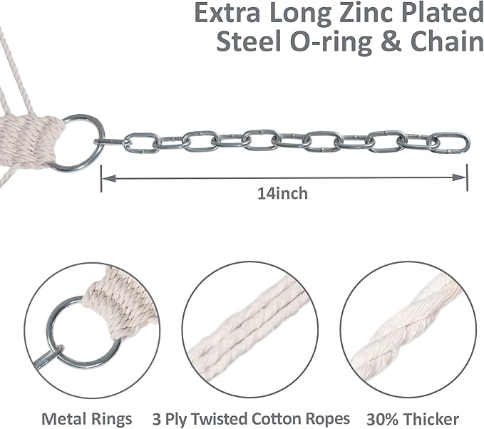 SUNCREAT Two Person Hammock with Stand, 475 lbs Capacity, Portable Patio Hammock with Hardwood Spreader Bar, Large Soft Pillow, Blue Pattern